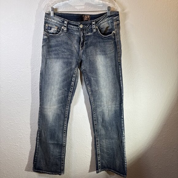 Stylish Cowgirl Tuff Women's Distressed Bootcut Denim Western Style 30x32 READ* - Picture 1 of 16